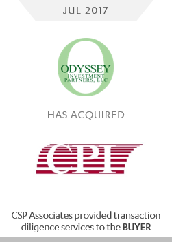 Odyssey acquired CPI - CSP associates provided m&a transaction due diligence to buyer