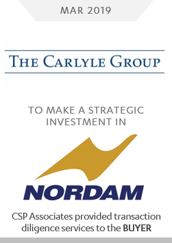 the carlyle group made a strategic investment in NORDAM - CSP Associates provided m&a transaction due diligence services to buyer