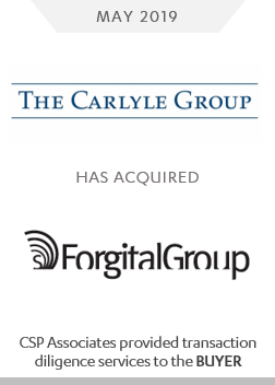 the carlyle group acquired forgitalgroup - csp associates provided transaction due diligence services to the buyer