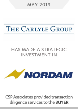 the carlyle group made a strategic investment in nordam - csp associates provided m&a advisory and transaction due diligence