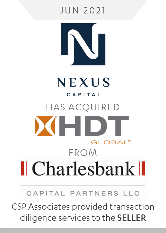 nexus capital acquired hdt global - csp provided transaction due diligence to seller