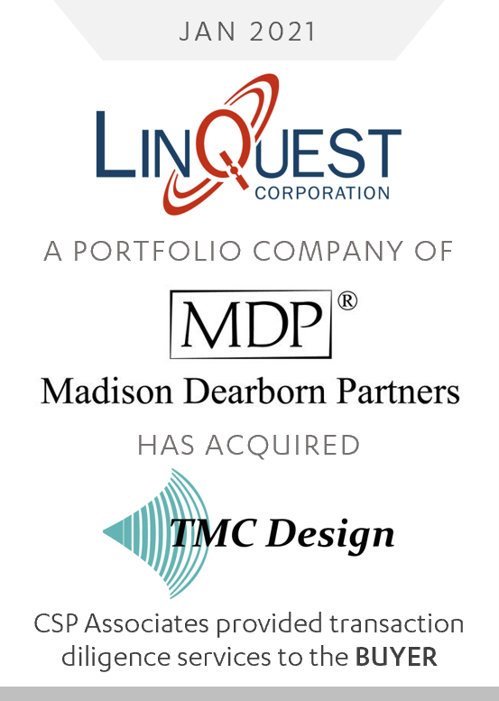 linquest acquired tmc desgn - csp associates provided transaction due diligence services to buyer