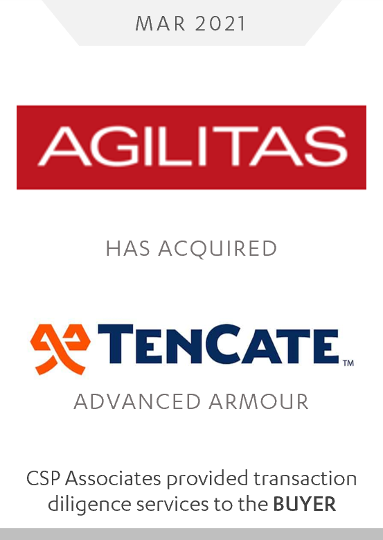agilitas acquired tencate advanced armour - csp associates provided buy-side m&a screen