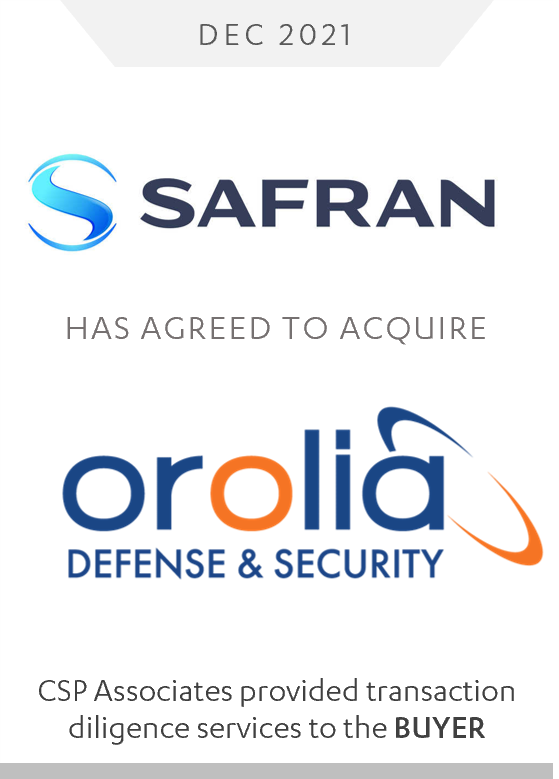 safran acquired orolia defense and security - csp associates provide defense due diligence advisory