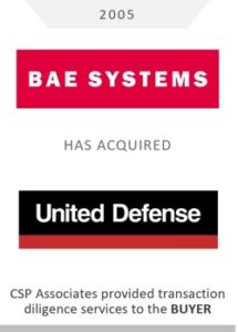 bae systems acquired united defense csp provided defense transaction advisory