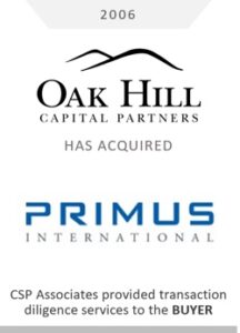 oak hill primus international m&a csp associates buy-side transaction advisory