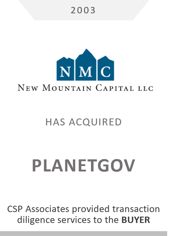 New Mountain Capital PlanetGov