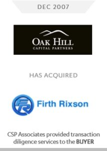 oak hill capital and firth rixson merger acquisition csp transaction due diligence buy-side