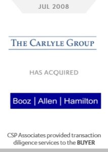 the carlyle group acquired booz allen hamilton csp m&a buy-side transaction advisory