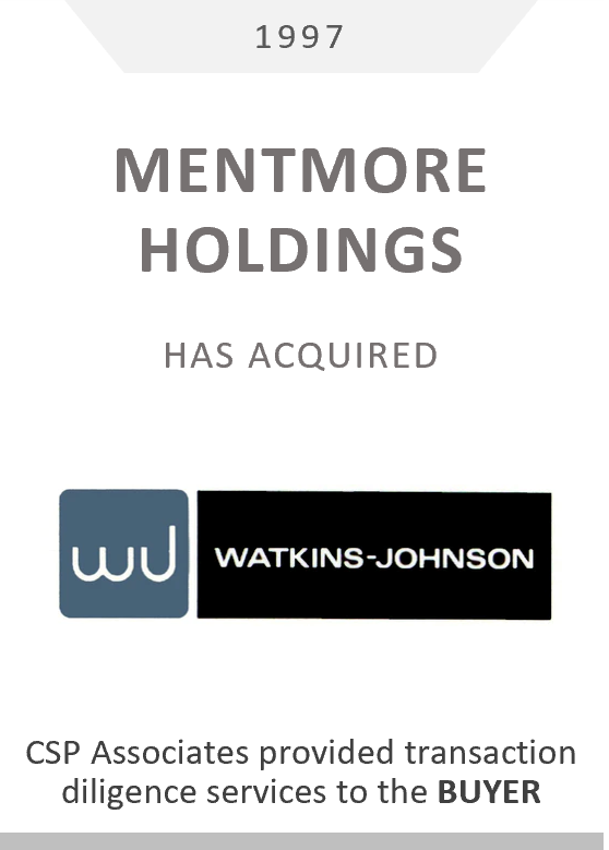 Mentmore Holdings Watkins Johnson