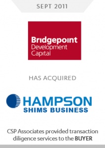 bridgeport development capital acquired hampson shims business csp m&a buy-side due diligence