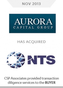 aurora capital group NTS csp associates m&a buy-side due diligence