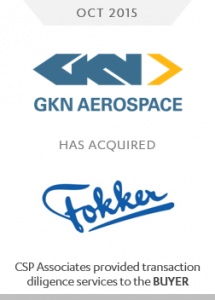 gkn aerospace acquired fokker - csp associates buy-side aerospace & defense due diligence services