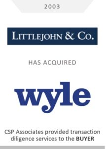 littlejohn & co acquired wyle csp associates provided transaction due diligence services to buy-side