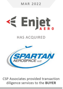 Enjet Aero CSP associates provided transaction diligence services to the buyer