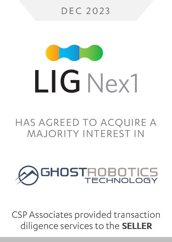 LIG Nex1 to acquire majority interest in Ghost Robotics