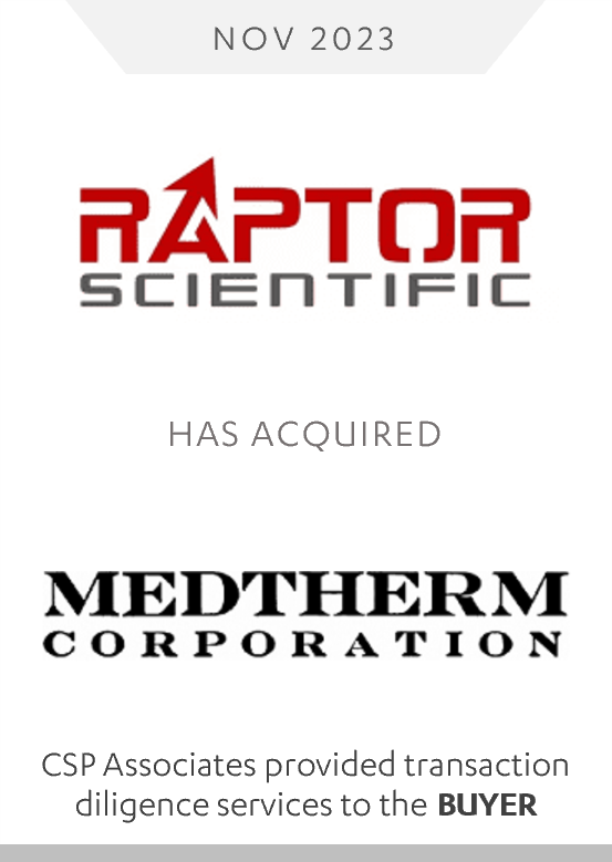 Raptor Scientific has acquired MedTherm