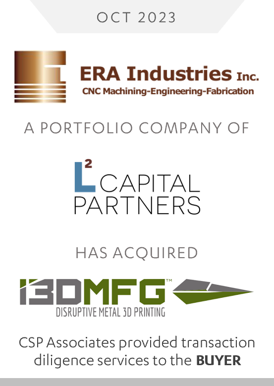 ERA Industries Acquired i3DMFG