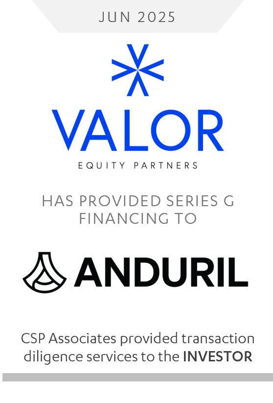 Valor Equity Partners Has Provided Series G Funding to Anduril